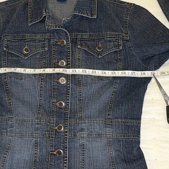 Vintage High Sierra Y2K Fitted Denim Jacket Women’s S Blue - Picture 10 of 13